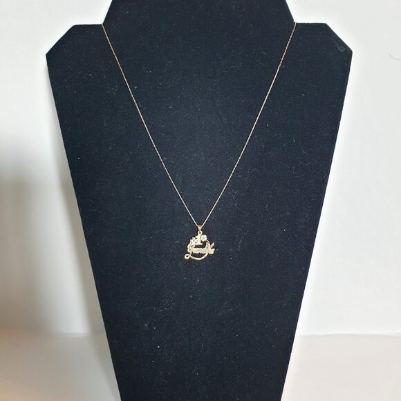 Rare Vintage 10k Solid Gold #1 Grandma Pendant & Necklace – A Treasured Keepsake - Picture 10 of 12